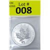 Image 1 : 1 Oz .9999 Fine Silver 2016 Canada Maple Leaf Coin