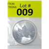 Image 1 : 1 Oz .9999 Fine Silver 2016 Canada Maple Leaf Coin