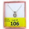 Image 1 : Certified 1.25 CT Amethyst & Diamond Pendant