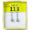 Image 1 : New Green Amethyst & Diamond Dangle Earrings