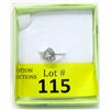 Image 2 : Green Amethyst & Diamond Trillion Cut Ring