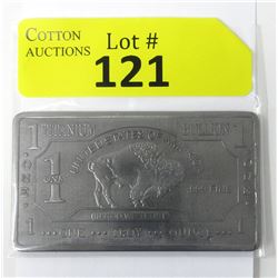 2 Oz. USA Mint .999 Fine Titanium Buffalo Bar
