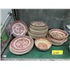 Image 2 : Shelf Lot of Assorted Willow Pattern Dishes