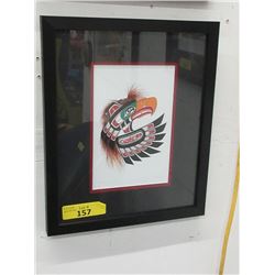 Richard Shorty Framed Print - Thunderbird Mask