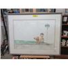 Image 2 : Large Framed Watercolour with Easel
