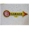 Image 1 : Cast Metal Shell Garage Arrow Plaque - 5"x 17"
