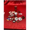 Image 1 : Vintage Button and token lot with Mailbox Colonge bottle