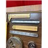 Image 2 : Beautiful display of quality vintage Rulers and tape measure Nice piece of art 13 1/4" x 15 1/4"