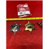 Image 2 : Tiny Whistle and Two Star Badges Marshall and Sheriff