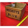 Image 2 : Advertising Woodbox 1930's Reckitts Bag Blue