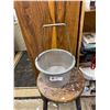 Image 2 : Nice Vintage Wooden Stool 28" Tall + Vintage Grain Scoop