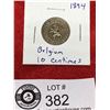 Image 1 : 1894 Ten Centimes Belgum Coin