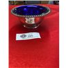 Image 1 : Vintage Birks Silver Plated Bowl with Blue Glass dish