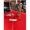 Image 2 : Lot of 2. Handcarved wood figure and a glass boot Stammitisch