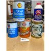 Image 1 : Lot of 5 Vintage Oil Cans. Some with Contents