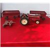 Image 1 : Vintage Metal Toy Tractor With Trailer Accessories