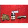 Image 1 : Nice Vintage Trucking Lot. Belt Buckle, Lighter and a Pocket Knife  As is