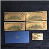 Image 2 : KOBE BRYANT GOLD PLATED NOVELTY BANK NOTE LOT