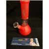 Image 1 : TOMMY CHONG SIGNED 8" GLASS BONG w/ BOWL (RED)