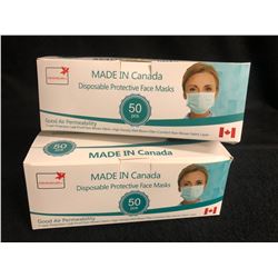 DISPOSABLE PROTECTIVE FACE MASKS (50 PIECES PER BOX)