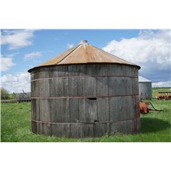 Smaller round wood bin