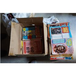 Box of old country music "Song Roundup" magazines