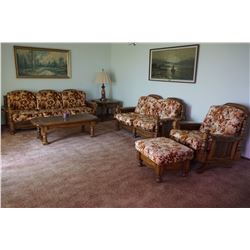 Couch, loveseat & chair s/w ottomen, coffee table & end tables