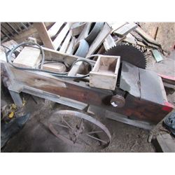 Saw Mandrel on a cart