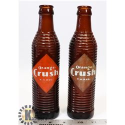 VINTAGE 2 ORIGINAL ORANGE CRUSH SODA POP