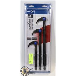 SEALED 3 PC JET POWER CLAW PRY RATCHETING SET.