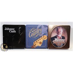 SET OF 3 DISC MUSIC CDS IN METAL BOX CASE KENNY