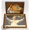 Image 1 : VINTAGE SET OF 2 POPE PICTURE & PLAQUE SEPT 4 1984