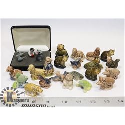 A LOT OF 19 RED ROSE TEA FIGURES