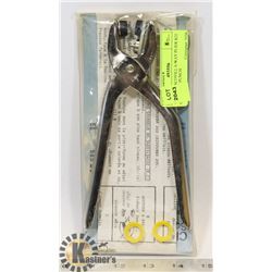 VINTAGE SCOVILL 6-WAY PLIER KIT GROMMET PUNCH