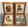 Image 1 : LOT OF 4 FRAMED NORMAN ROCKWELL ON CANVAS