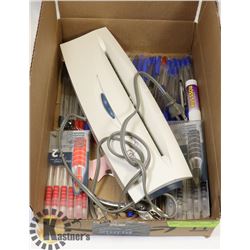LOT OF PAPER SHREDDER AND BALL PEN