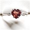 Image 2 : 10K WHITE GOLD NATURAL GARNET(1.5CT) DIAMOND