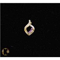 #28-AMETHYST & CZ PENDANT