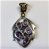 Image 1 : SILVER GENUINE AMETHYST  PENDANT