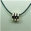 Image 2 : S/SIL BEAD WITH CORD NECKLACE