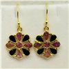 Image 1 : GOLD PLATED S/SIL TOURMALINE EARRINGS