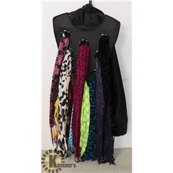 SCARF ORGANIZERS W/ 12 SCARVES