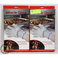 LOT OF TWO NEW MIRACLE GLOVE HOT SURFACE