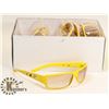 Image 1 : BOX OF YELLOW DESIGNER SUNGLASSES UV400 PROTECTION