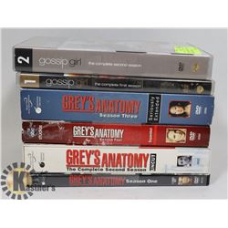 GREYS ANATOMY SEASON 1 TO 4 , GOSSIP GIRL SEASON 1