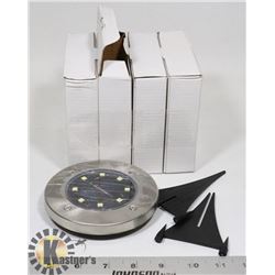 LOT OF 4 NEW LED SOLAR STUDS