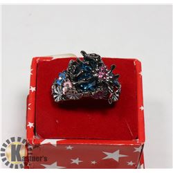 GREEDY SPAYDER ATTACHED OPAL BLUE SAPPHIRE RING