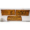 Image 1 : LOT OF 3 WOODEN WALL SIGNS WITH VARIOUS SAYINGS