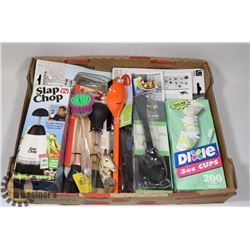 NEW KITCHEN ITEM LOT: INCLUDES SLAP CHOP, BASTERS