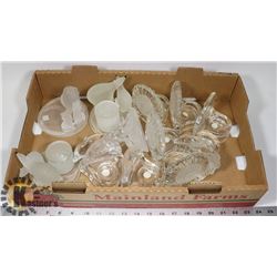 LARGE FLAT OF PARTY LIGHT GLASS TEALIGHT CANDLE